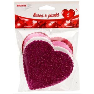 Naklejki z mikrogumy Brewis Serca, 8szt